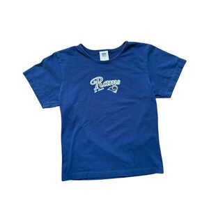 Womens St. Louis Rams NFL VNTG Tee Size L 100% Cotton Blue